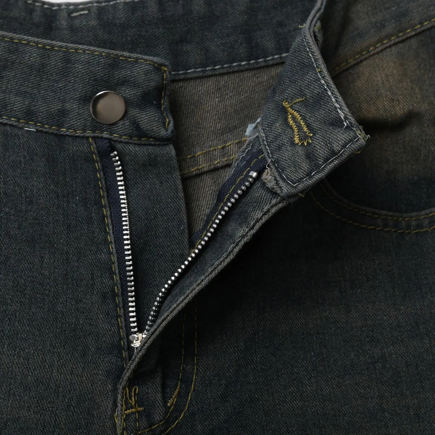 Mens Baggy Denim Jorts Y2K Vintage Loose Hip Hop Jean Shorts Wide Leg Mid Jeans Streetwear Clothes