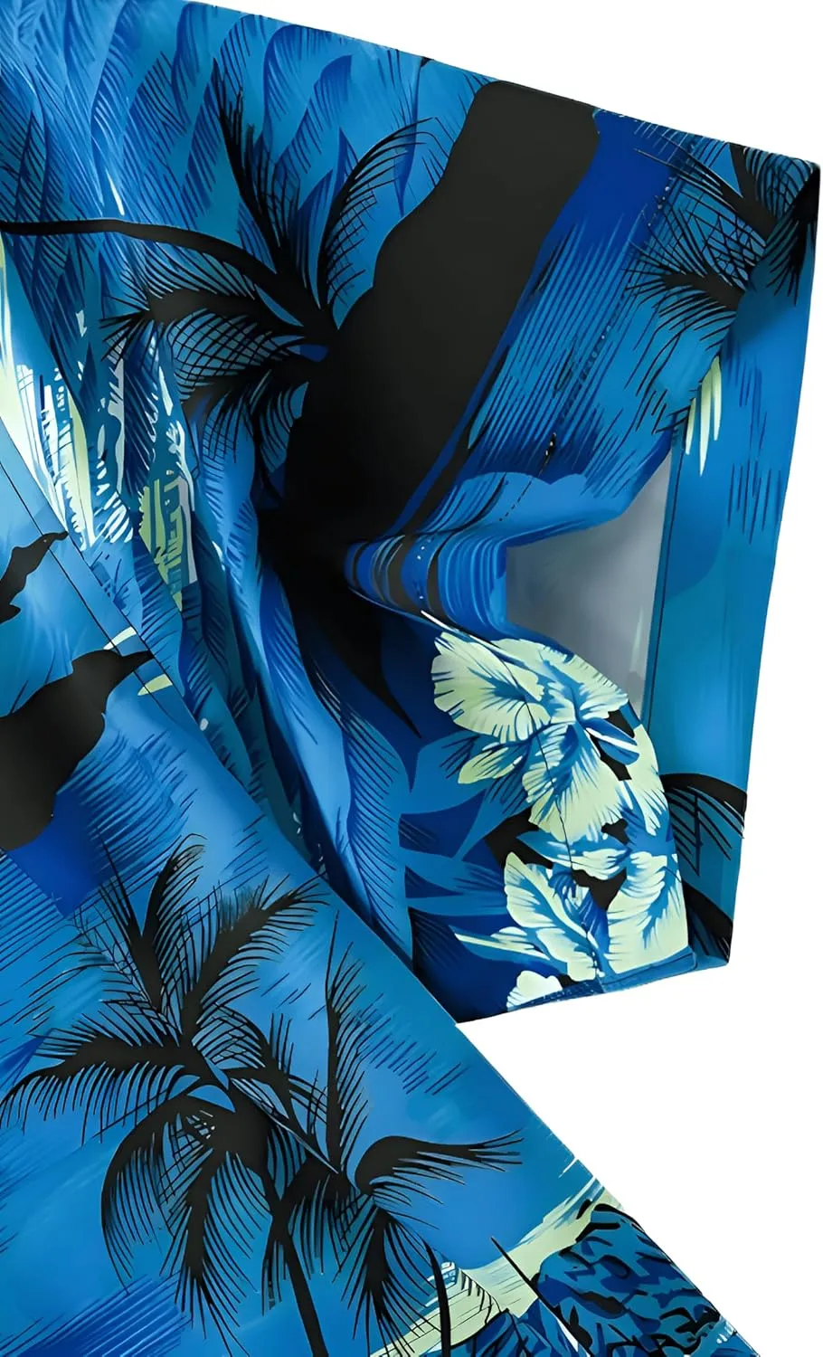 Men's Casual Button-Down Shirts, Tropical Short Sleeve Floral Printed Beach Hawaiian Shirt for Men Holiday