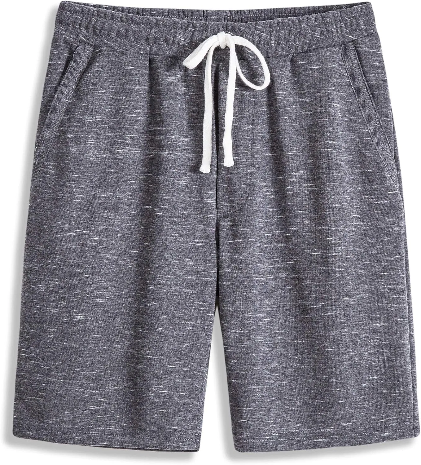 Mens Casual Cotton Knit Short Drawstring Elastic Jogger Gym Shorts