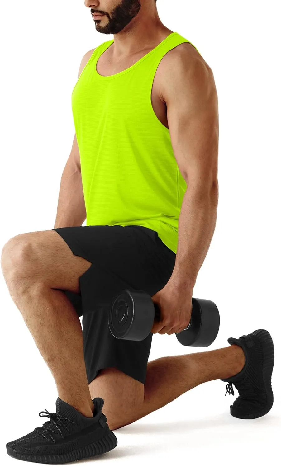Men's Neon Swim Tank Tops Quick Dry Running Athletic Workout Gym Yoga Swimming Beach Marathon Muscle Sleeveless Shirts