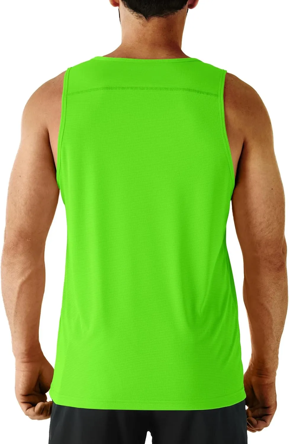 Men's Neon Swim Tank Tops Quick Dry Running Athletic Workout Gym Yoga Swimming Beach Marathon Muscle Sleeveless Shirts