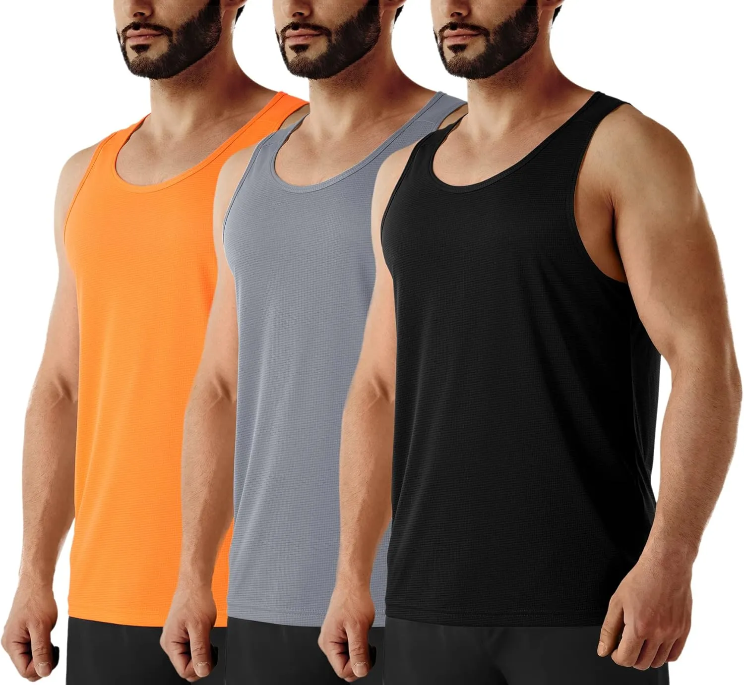 Men's Neon Swim Tank Tops Quick Dry Running Athletic Workout Gym Yoga Swimming Beach Marathon Muscle Sleeveless Shirts