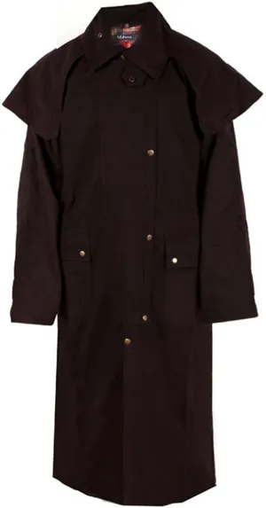 Mens Oil Cloth Oilskin Western Australian DROVER Waterproof Duster Coat Jacket 23101