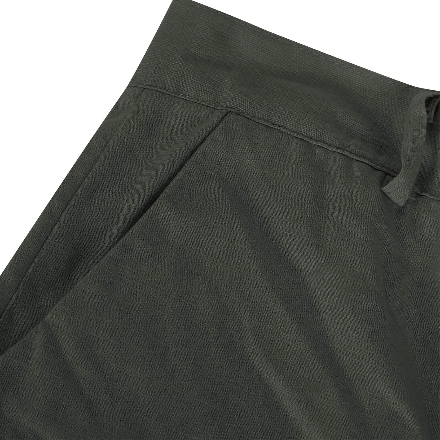 Mens Shorts Summer Trendy Cotton Linen Beach Pants Elastic Waist Button Trousers Breathable Running Pants with Pokets