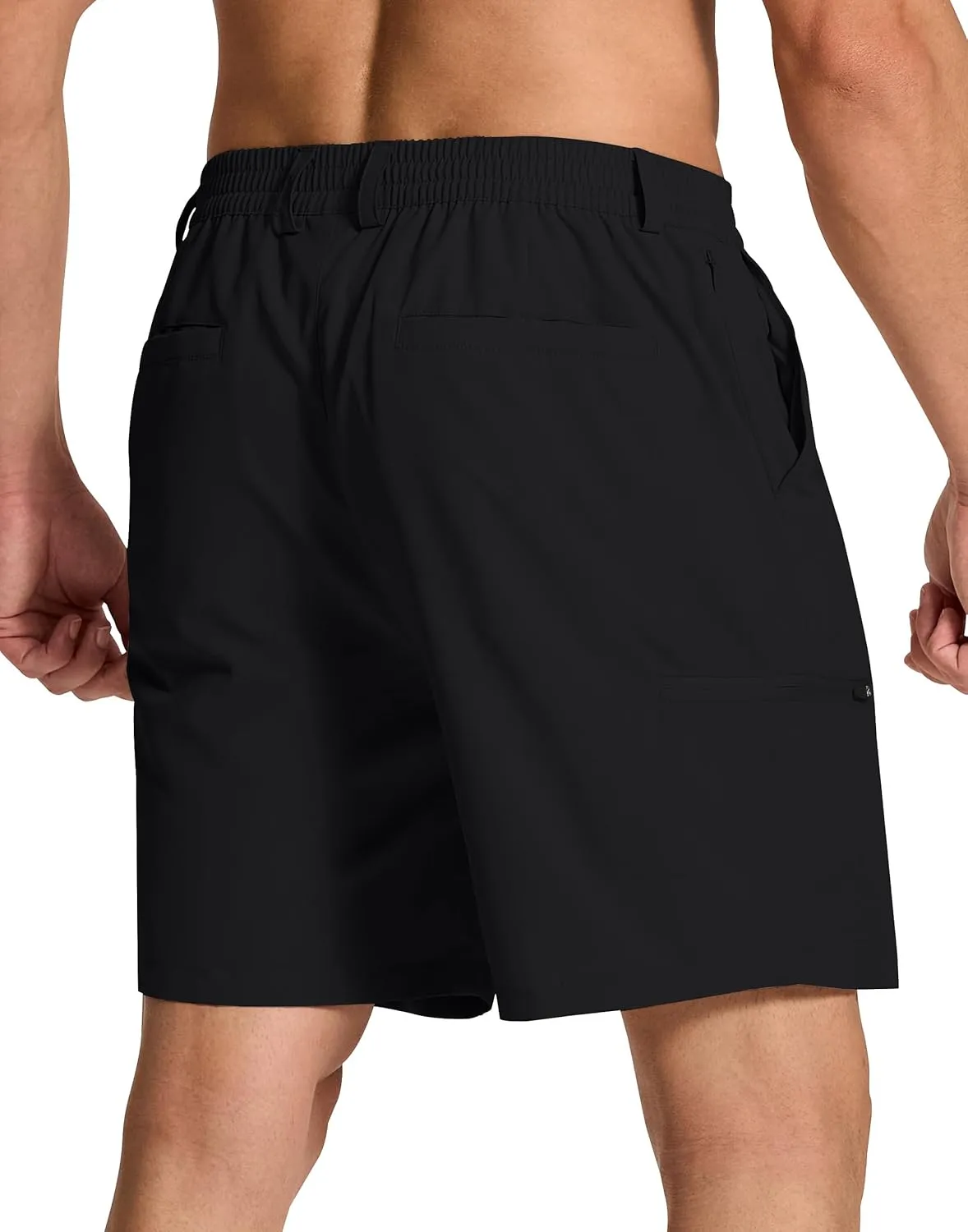Mens Stretch Golf Shorts with 6 Pockets Dry Fit 7 Inch Inseam Lightweight Dress for Hiking Work Casual