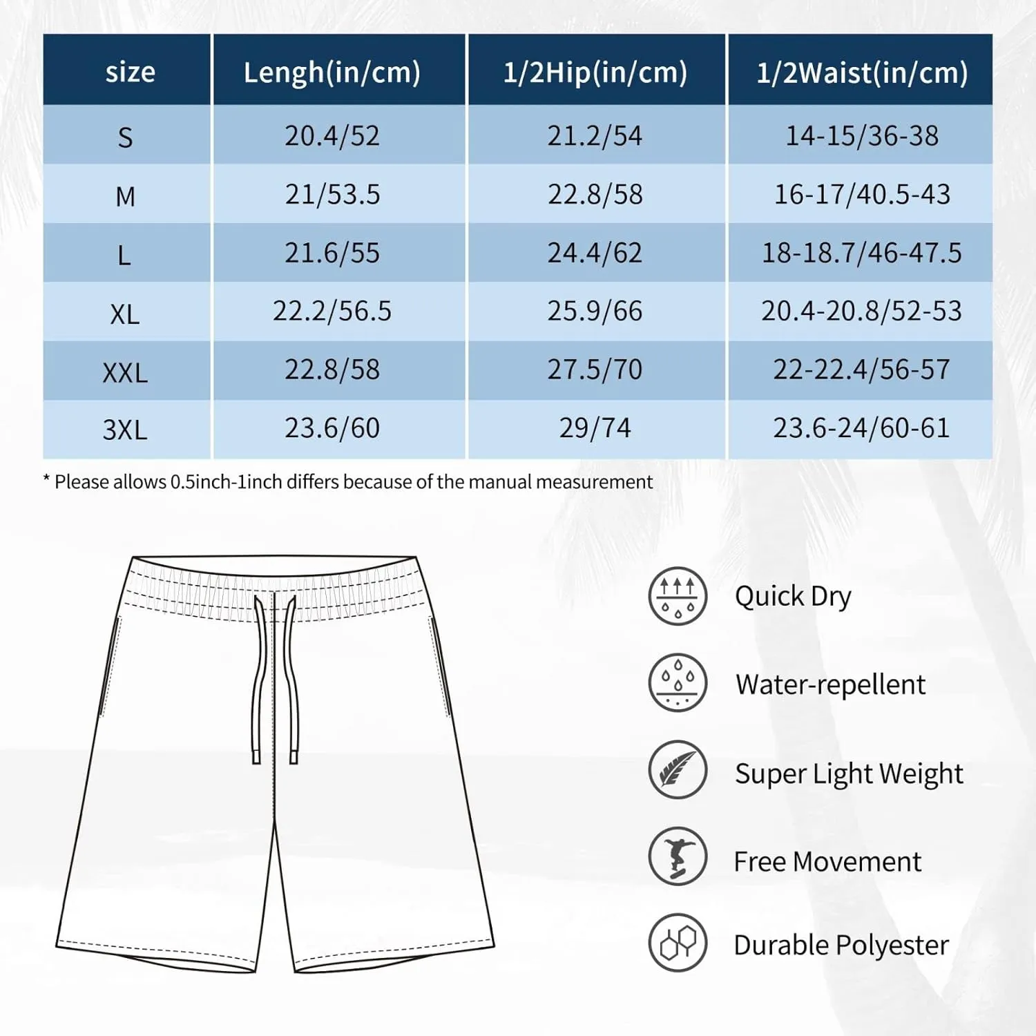 Mens Swim Trunks Swimming Shorts Quick Dry Mesh Lining Swimwear Bathing Suits Boardshorts Beach Wear Swim Suits