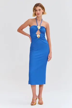 MERIAN KNIT HALTERNECK DRESS