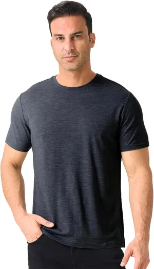 Merino Protect 100% Merino Wool T Shirts for Men Odor Resistance Base Layer Hiking Travel T-Shirt Soft Undershirt