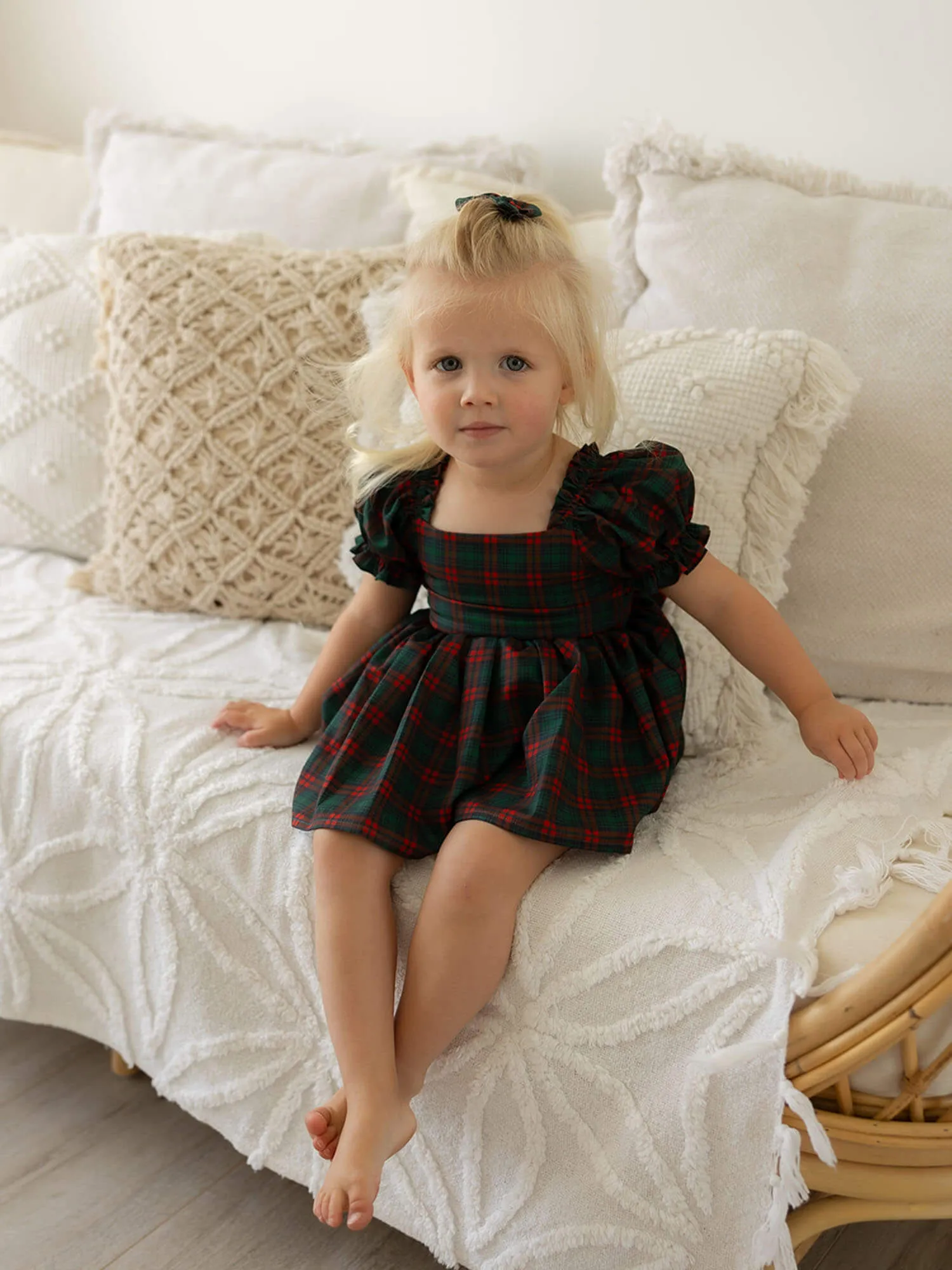 Mila romper - Christmas plaid