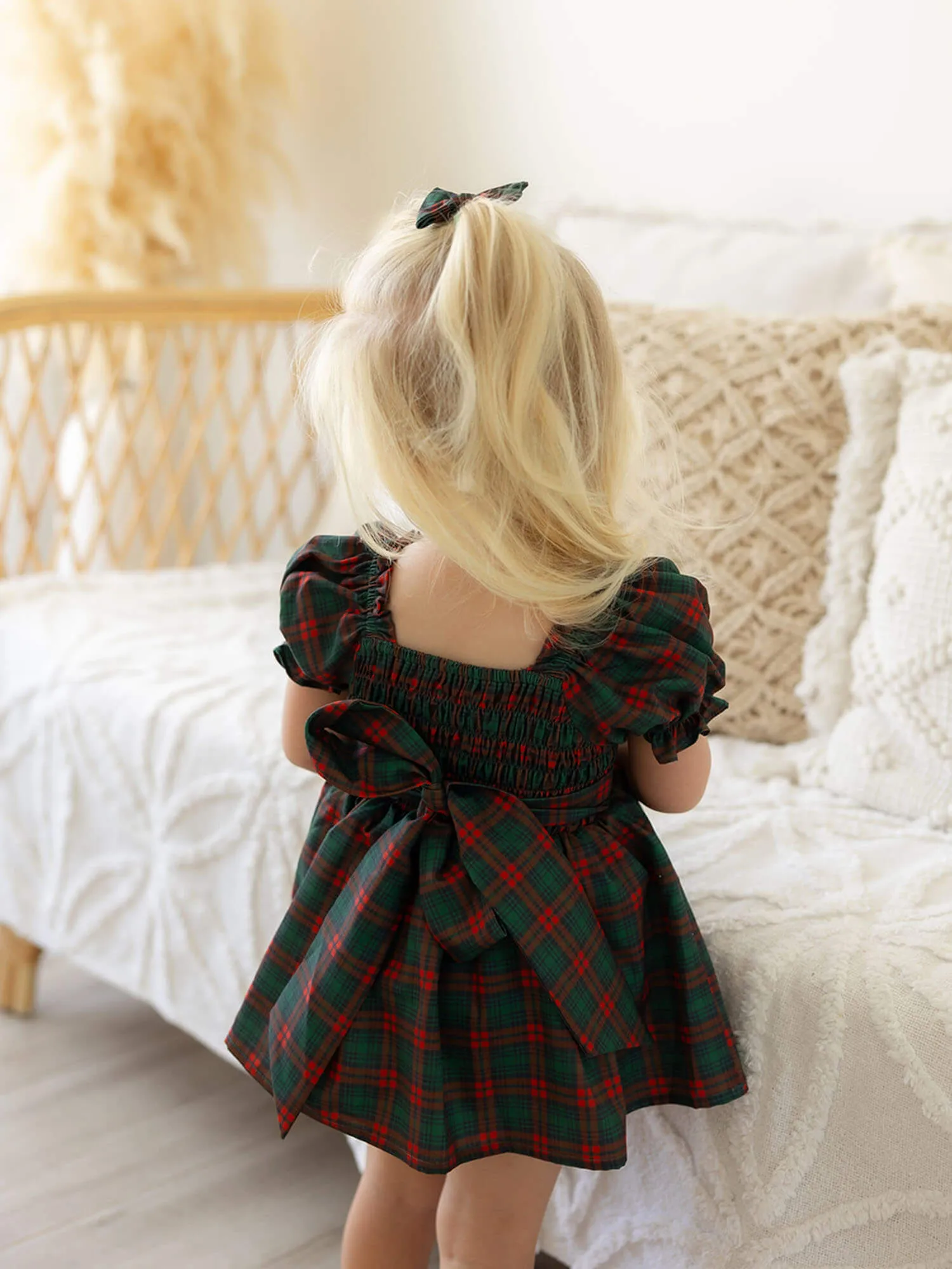 Mila romper - Christmas plaid