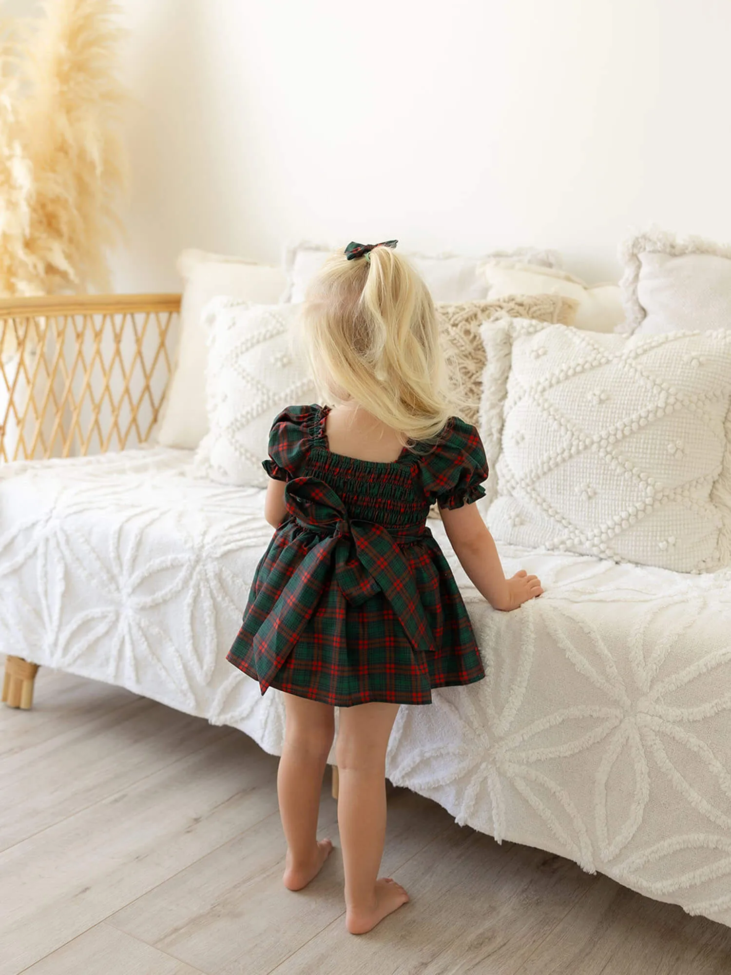 Mila romper - Christmas plaid