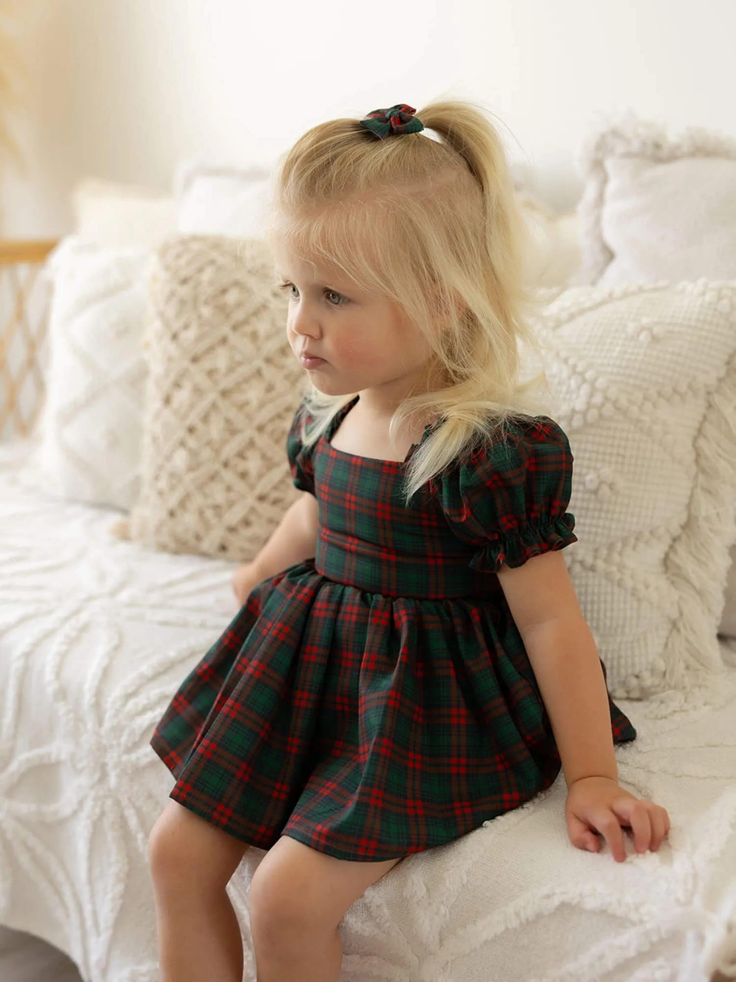Mila romper - Christmas plaid
