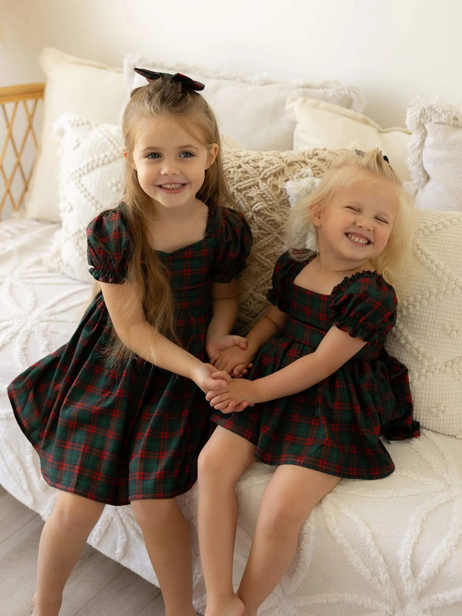 Mila romper - Christmas plaid