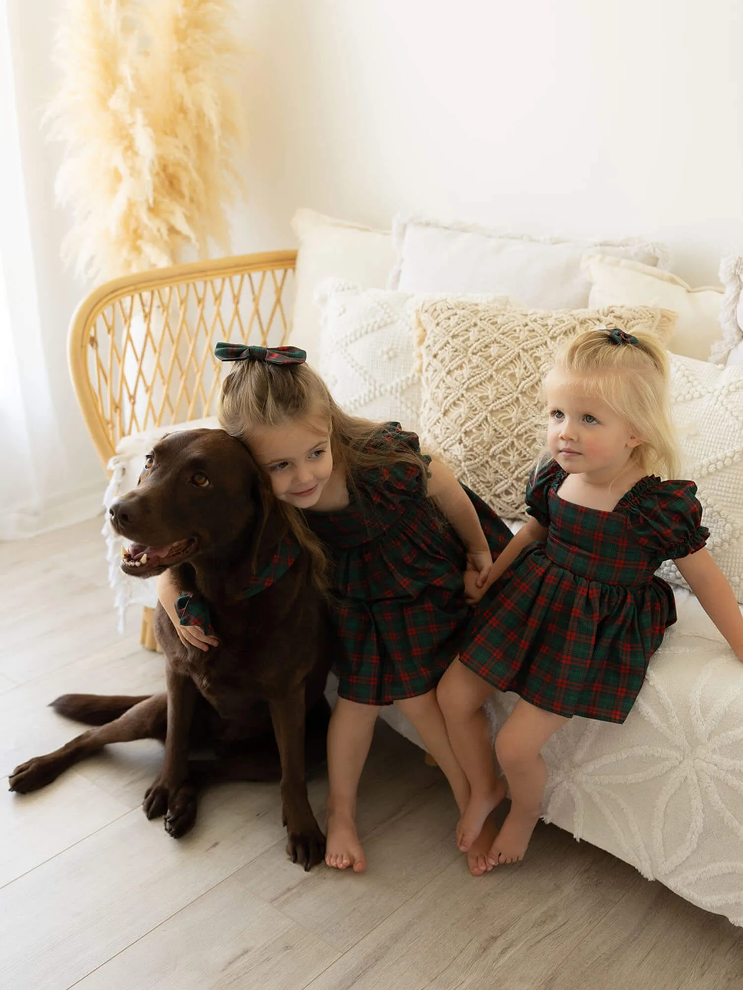 Mila romper - Christmas plaid