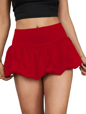 Milumia Women Y2K Bubble Mini Skirt High Waist Ruffle Hem Summer A Line Short Skirts