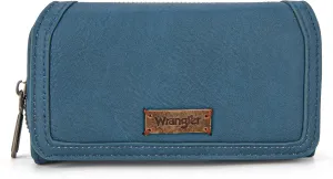 Montana West X Wrangler Wallet Purse for Women Minimalist Wristlet Wallet with RFID Blocking Credit Card Holder