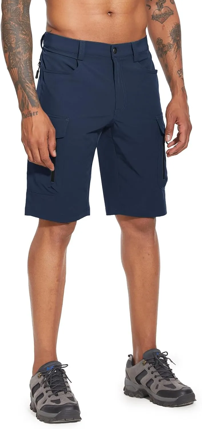Moosehill Men's Hiking Cargo Shorts with 7 Pockets Quick Dry for Casual Work