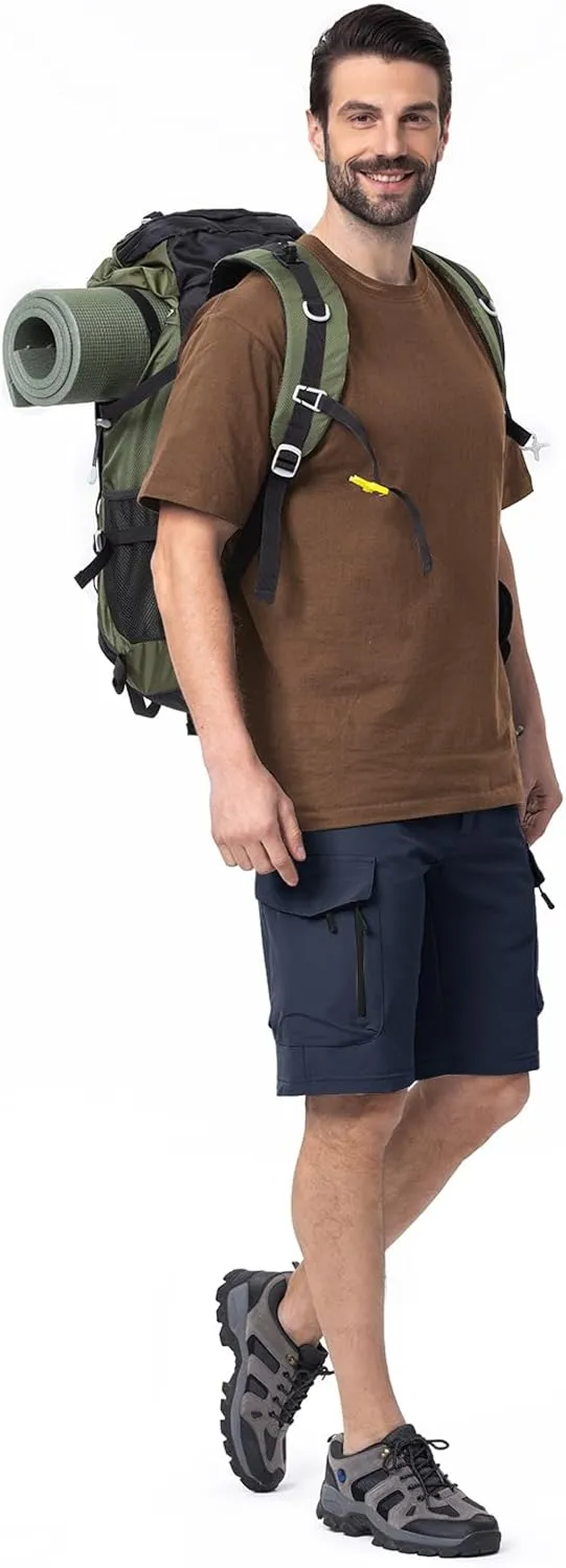 Moosehill Men's Hiking Cargo Shorts with 7 Pockets Quick Dry for Casual Work