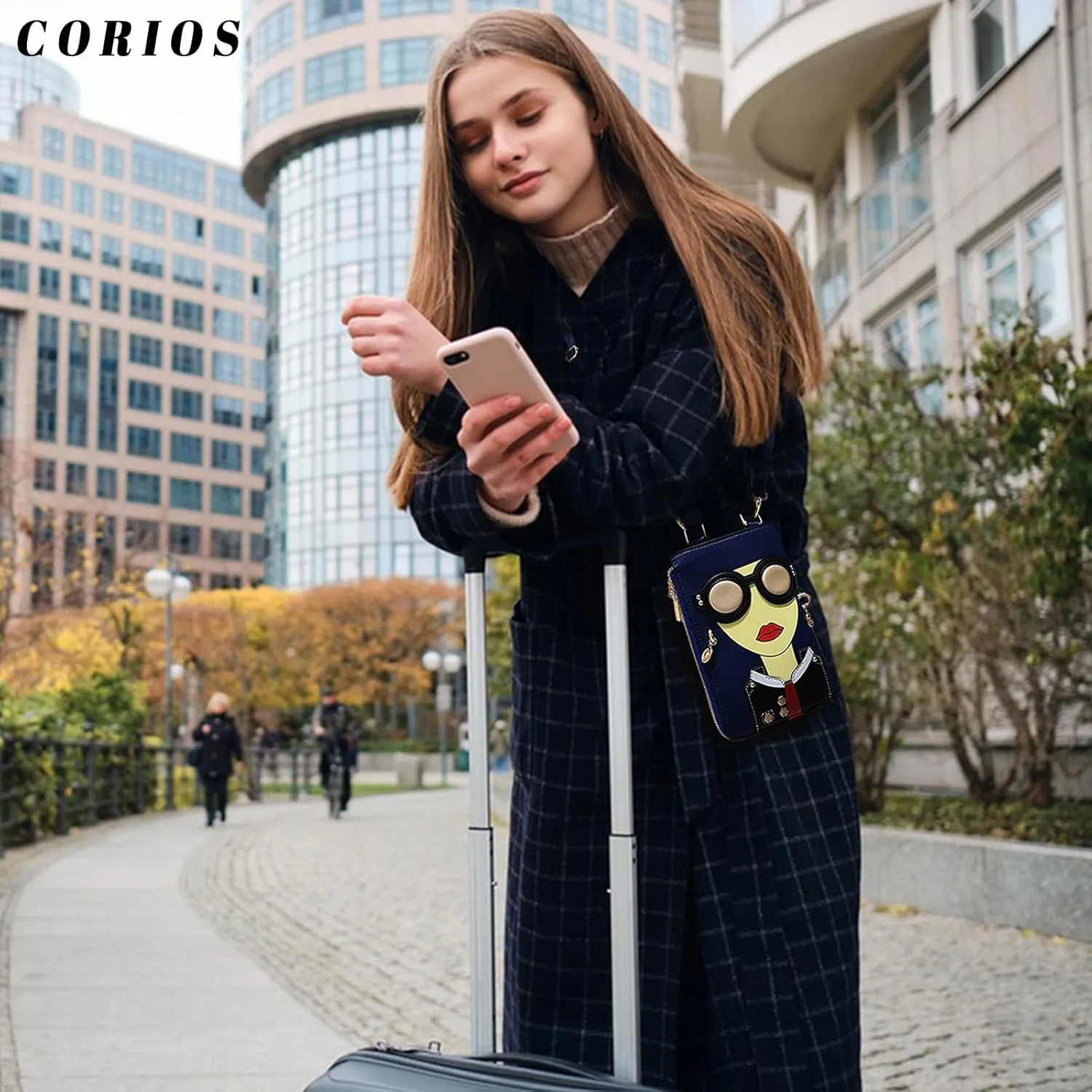 Novelty 3D Lady Face Crossbody Bag Elegant Shoulder Bag PU Leather Handbag for Women Top-handle Bag Small Satchel Bag