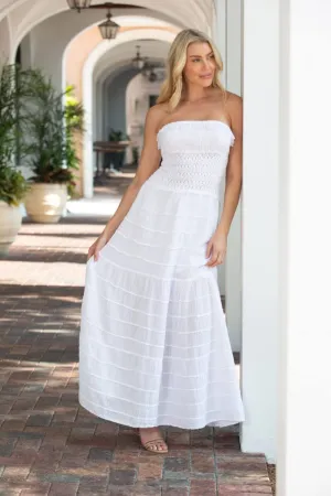 Off The Shoulder Crochet Maxi Dress