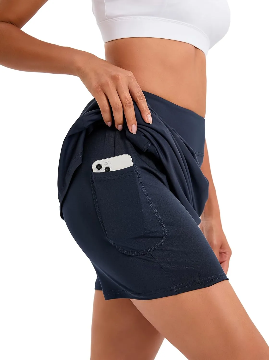 Oyamiki Women's Active Athletic Skort Lightweight Tennis Skirt Perfect for Running Training Sports Golf