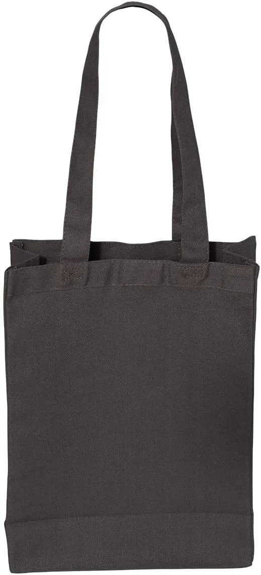 Q-Tees 12L Gussetted Shopping Bag One Size Charcoal