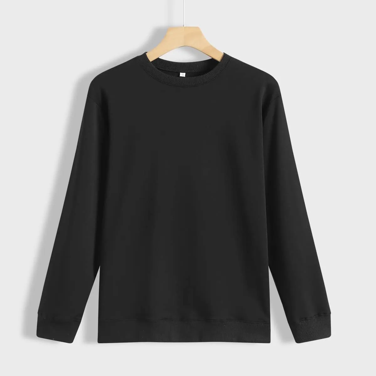 QYZ-Top Women's Casual Crew Neck Sweatshirts Long Sleeve Solid Tunic Tops Loose Pullovers
