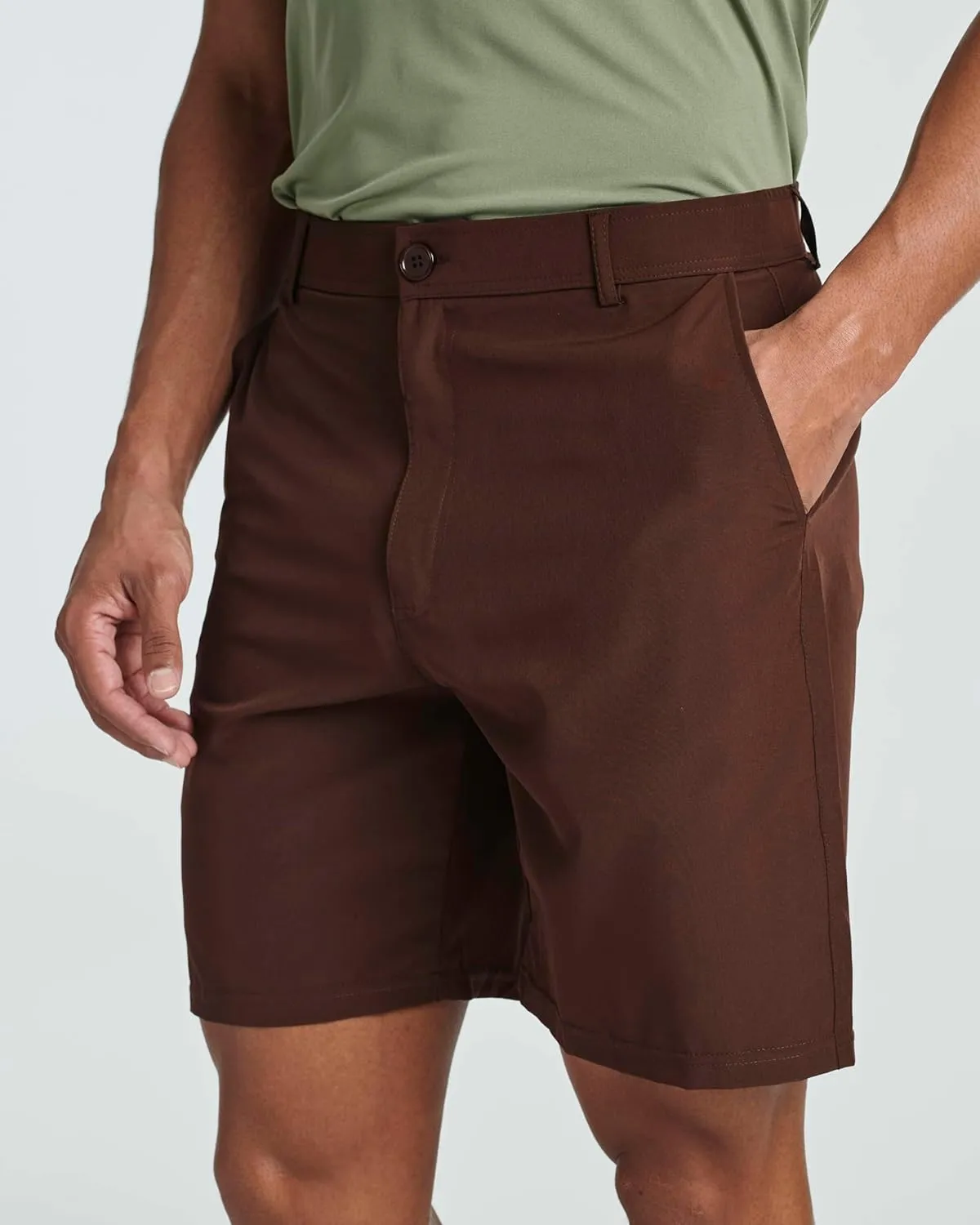 Real Essentials 3 Pack: Mens 7" Golf Shorts Pockets - Flat Front Casual Work Workout Active Hiking Sport