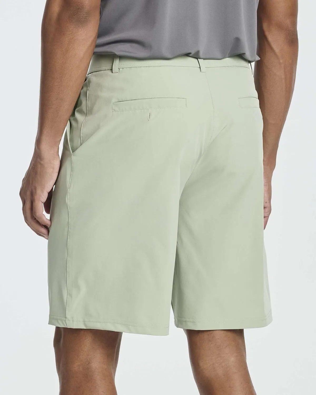 Real Essentials 3 Pack: Mens 9" Golf Shorts Pockets - Flat Front Casual Work Workout Active Hiking Sport