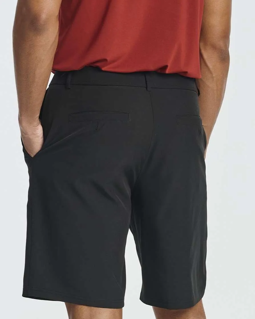Real Essentials 3 Pack: Mens 9" Golf Shorts Pockets - Flat Front Casual Work Workout Active Hiking Sport