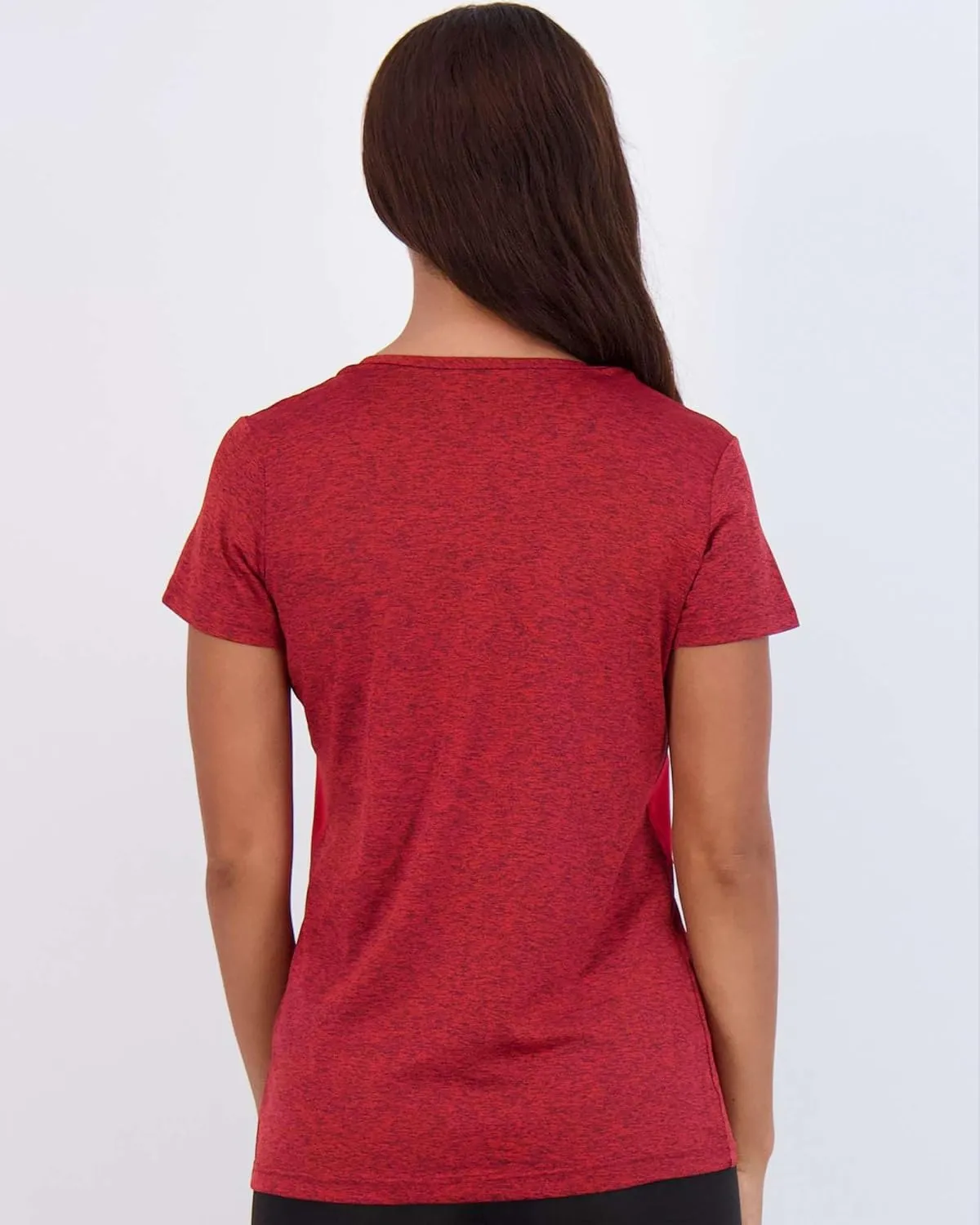 Real Essentials 5 Pack: Women's Dry Fit Tech Stretch Short-Sleeve Crew Neck Athletic T-Shirt (Available in Plus Size)