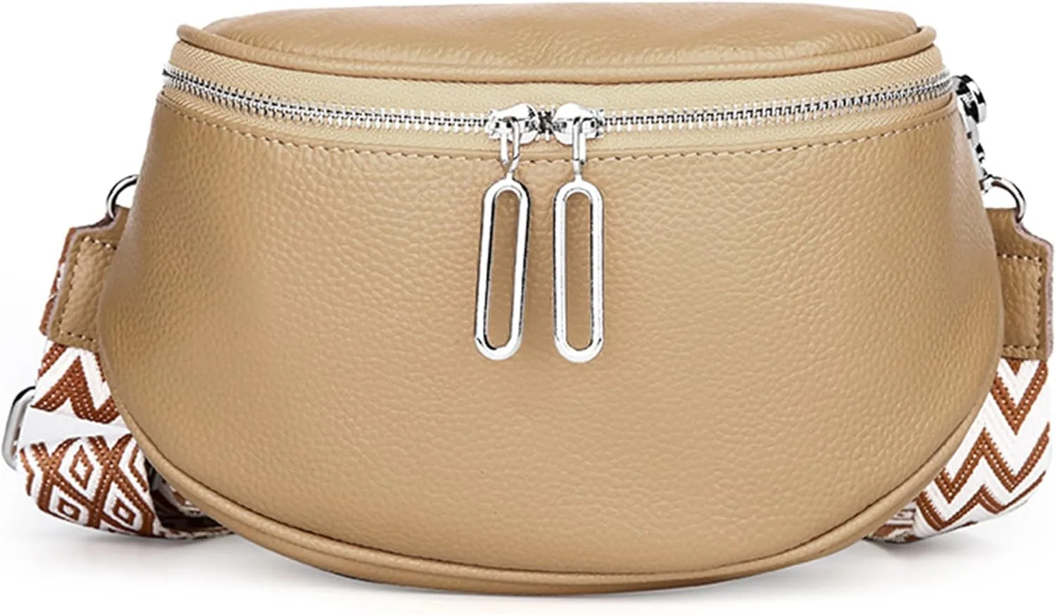 Saddle Shoulder Bag for Women Genuine Leather Fashion Crossbody Small Handbag Purse Clutch with Wide Strapbag2286OWOISS