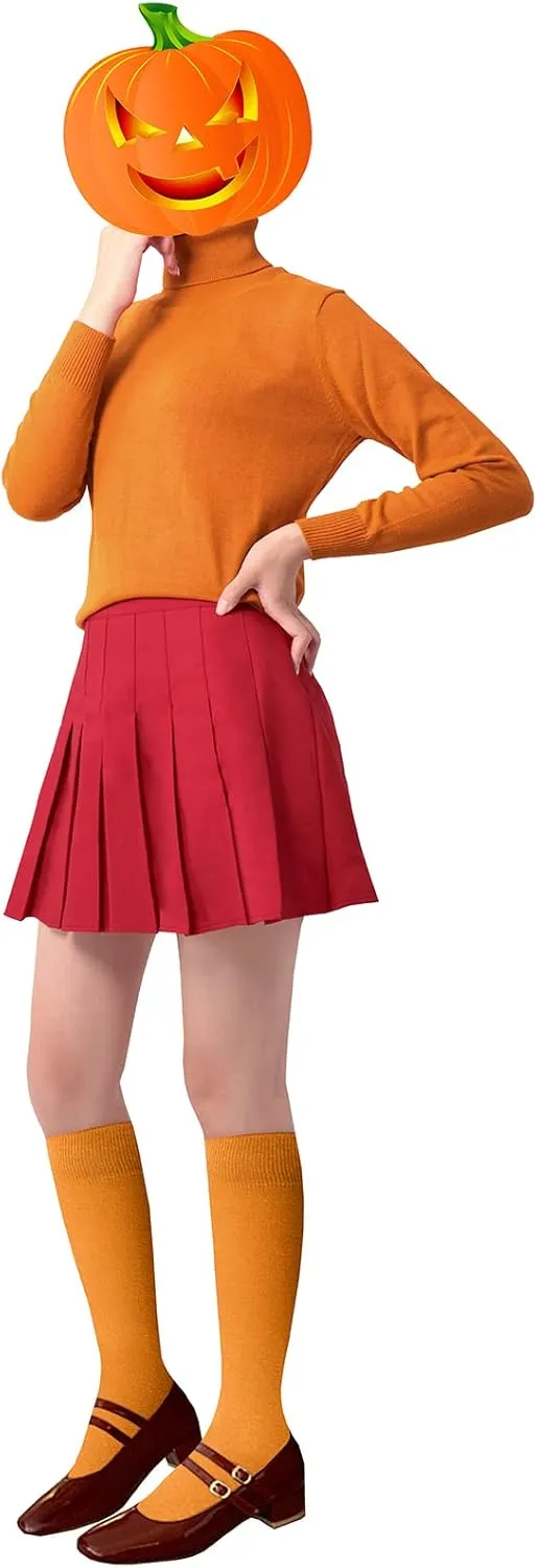 SANGTREE Women Girls Pleated Skirts with Shorts, Elastic Waist Uniform Plus Size Tennis Casual Skirt, 2 Years - US 4XL