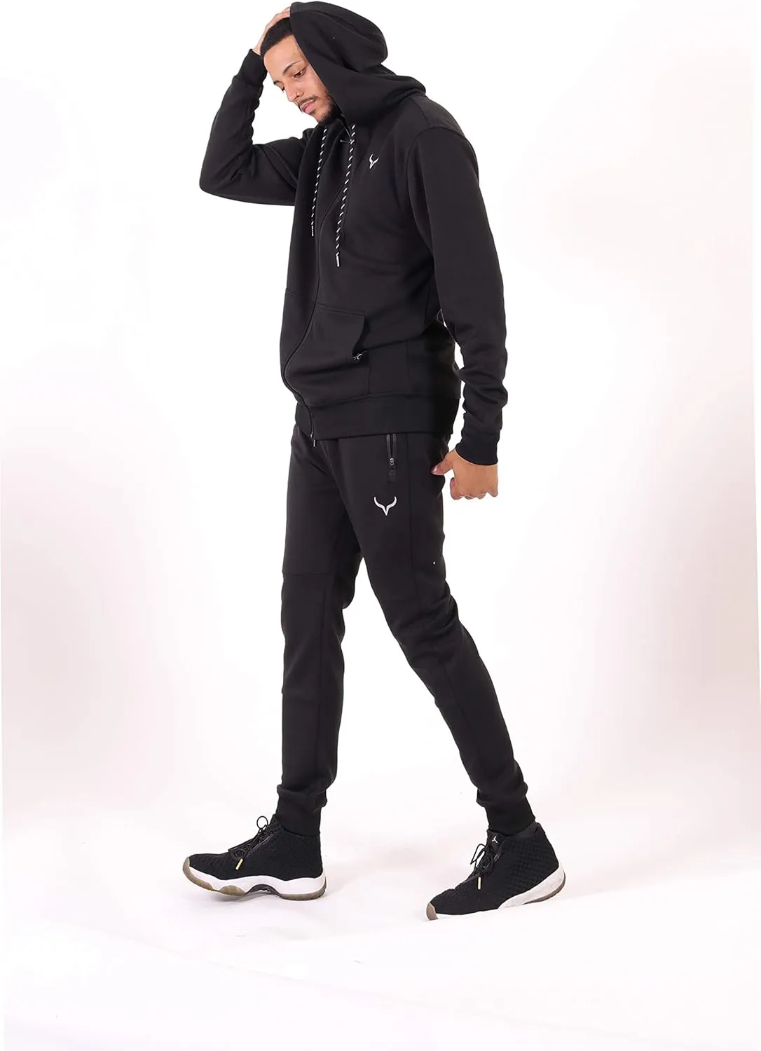 SCREENSHOT Sports Men's Gym Workout Full-Zip Hooded Active Sweatshirt