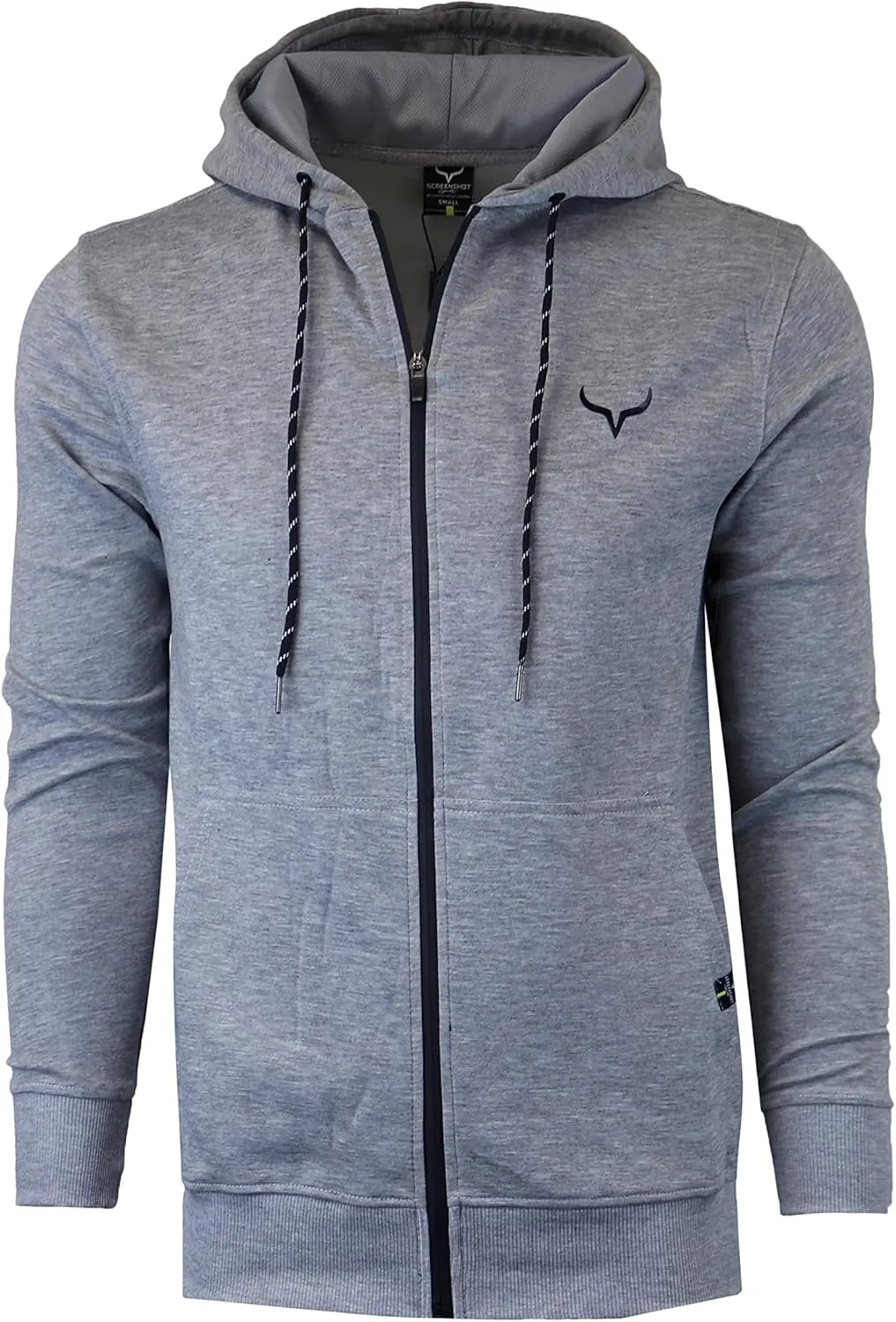 SCREENSHOT Sports Men's Gym Workout Full-Zip Hooded Active Sweatshirt