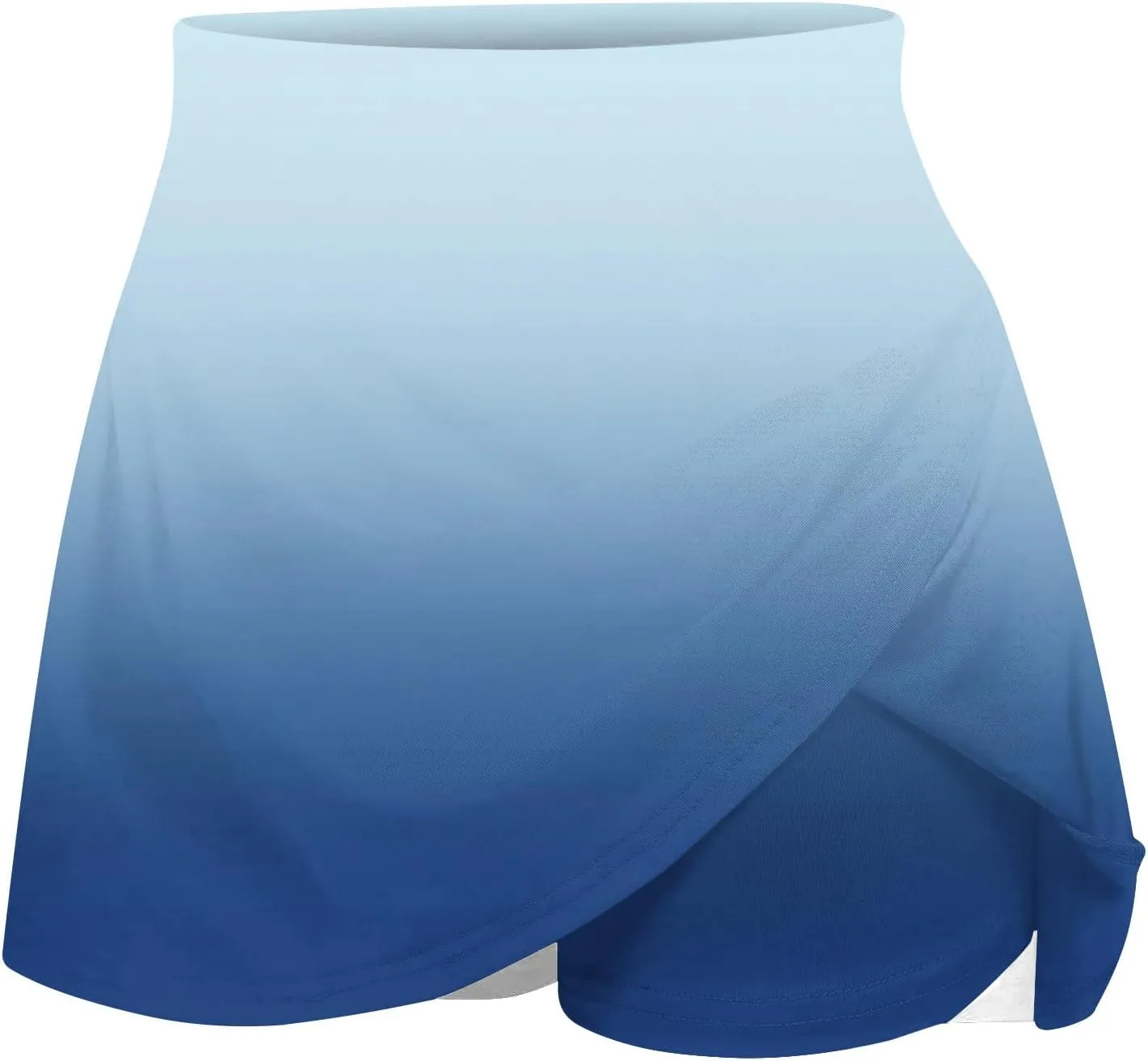 Skirts for Women Trendy Gradient Workout Sports Skirt Tummy Control Skirt Elastic High Waisted Casual Mini Skirt