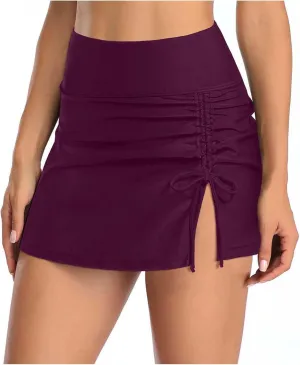 Skorts for Women Dressy Casual Side Pleated Notch Skirts Trendy Summer 2025 Skirts High Waisted Golf Skirt