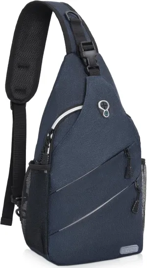 Sling Backpack, Crossbody Backpack Multipurpose Chest Bag for Men and Women Blue
