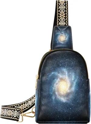 Small Sling Bag Waist Packs Leather Crossbody Packs Chest Bag Stripe Space for Women Travel Belt Purse