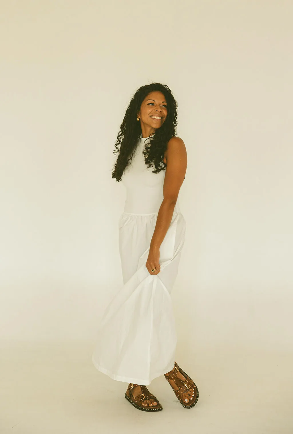 Solid Mock Maxi Dress