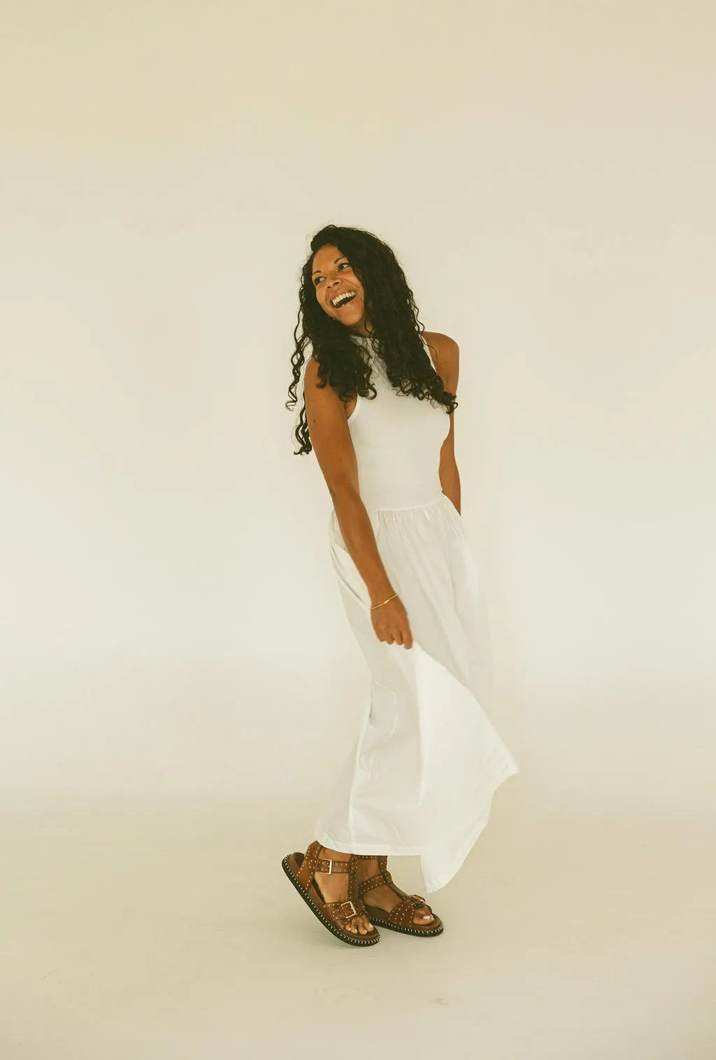 Solid Mock Maxi Dress