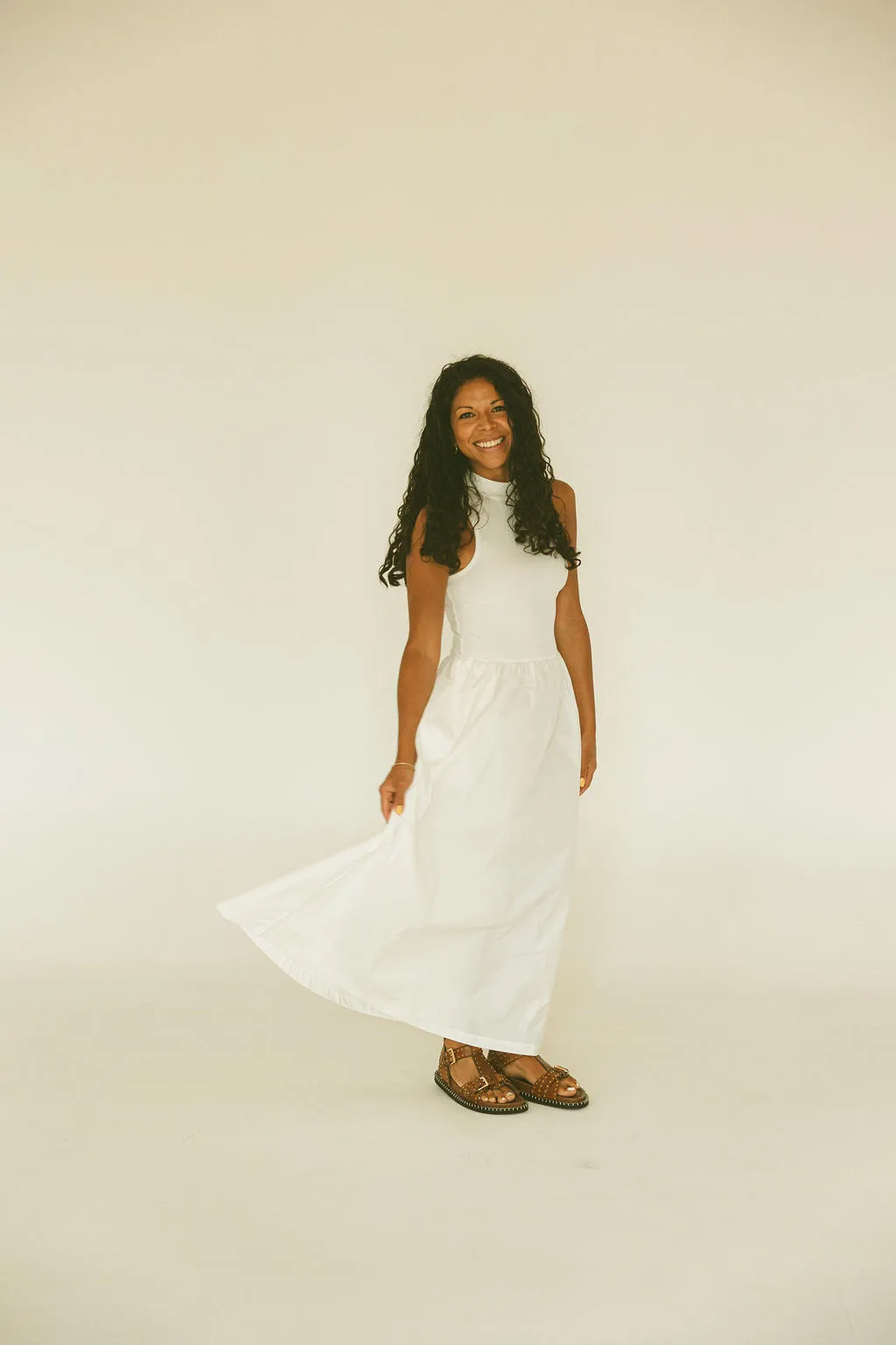 Solid Mock Maxi Dress