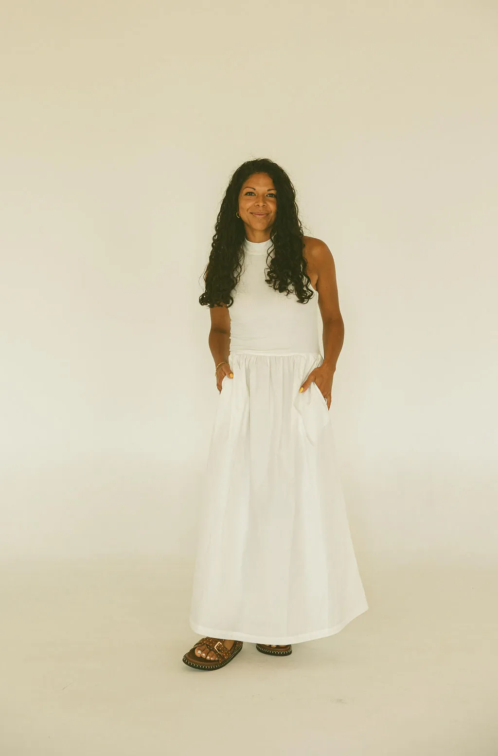 Solid Mock Maxi Dress