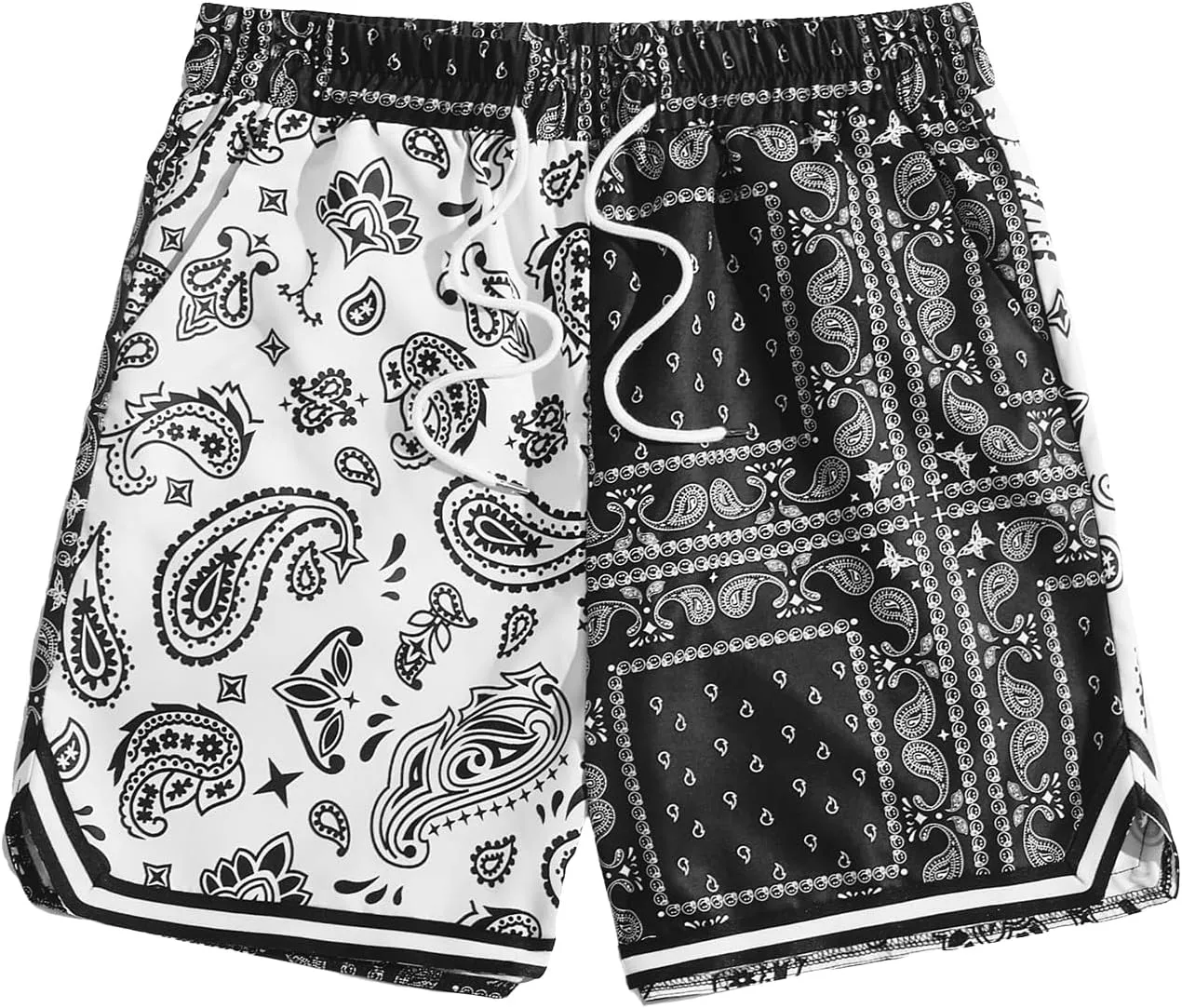 SOLY HUX Men's Elastic High Waisted Casual Summer Shorts
