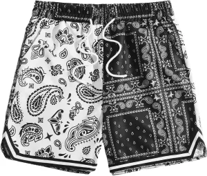 SOLY HUX Men's Elastic High Waisted Casual Summer Shorts