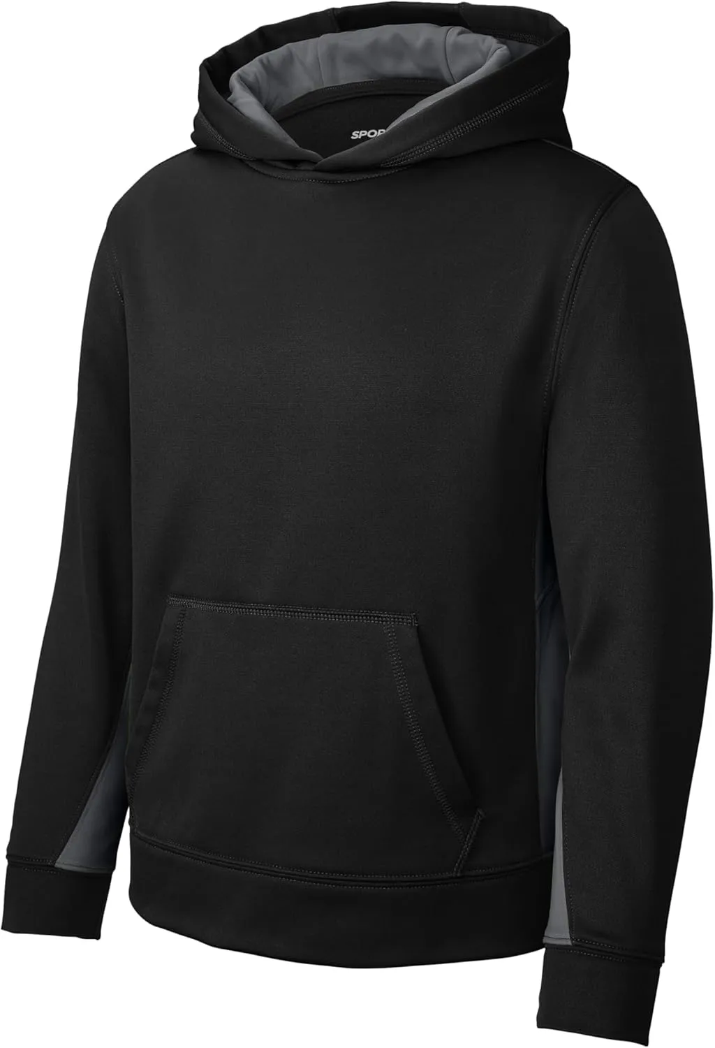 SPORT-TEK Youth Sport-Wick Fleece Colorblock Hooded Pullover YST235