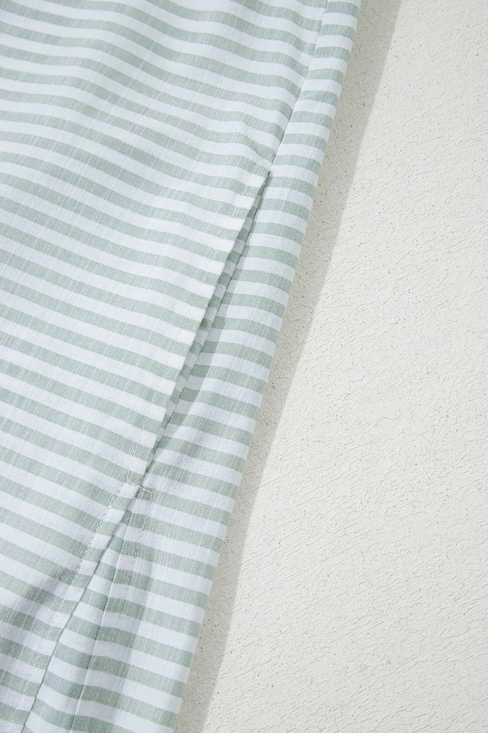 Striped Long Sleeve Mini Shirt Dress