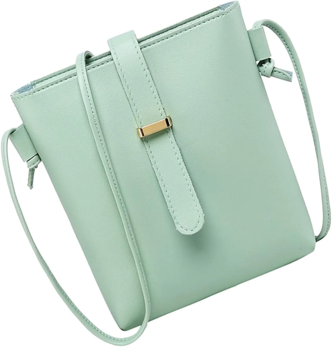 TENDYCOCO PU Leather Bucket Bag Women's Shoulder Bag Decorative Strap Large Capacity Tote Bag for Daily Use Special Occasions