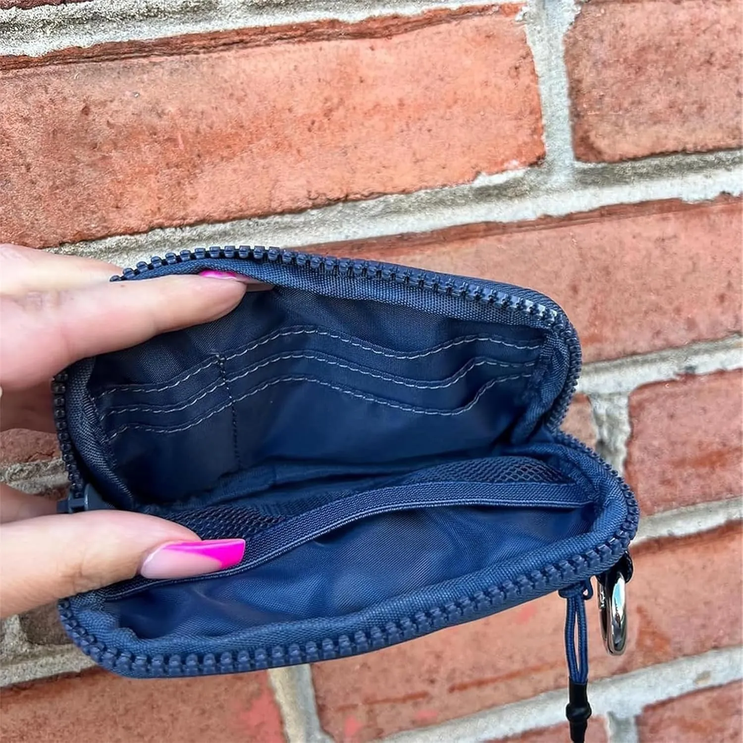 The Iris' Wallet 2nd Gen, Iris Pouch Wristlet, Zippered Card Case With Id Window/Hand strap, Small Wristlet Wallets For Women (Black)
