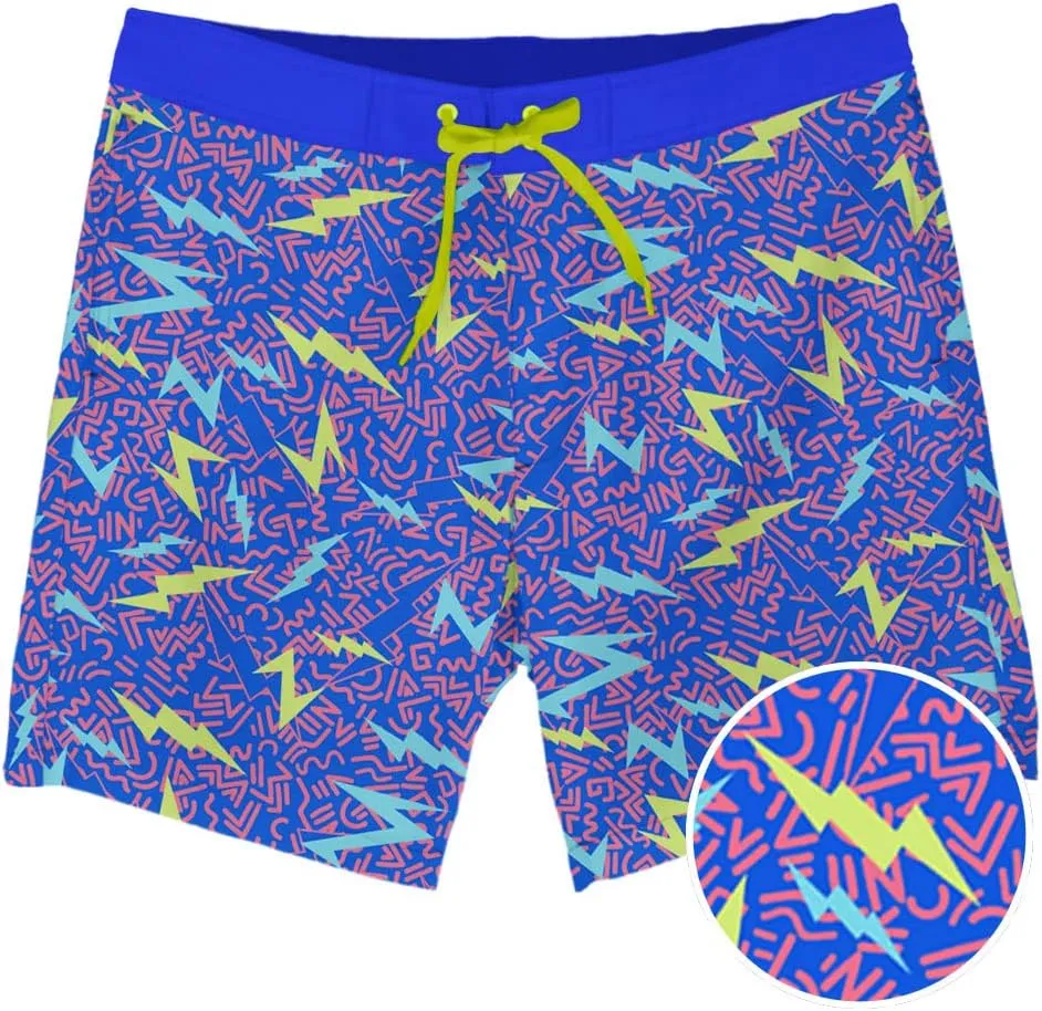 Tipsy Elves Men's Stretch Board Shorts 18 Inch for Beach, Pools and Summer Parties